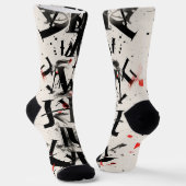 Mischung von Buchstaben in schwarz und rot Socken (Gewinkelt)