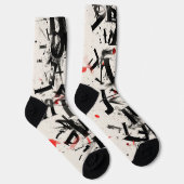 Mischung von Buchstaben in schwarz und rot Socken (Rechts)