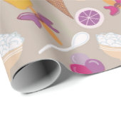 Mischung von Eiscrememuster Geschenkpapier (Rolleneckpunkt)