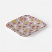 Mischung von Eiscrememuster Pappteller (Gewinkelt)