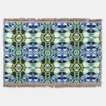 Mischung von Formen in blau und grün klar, metalli