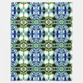 Mischung von Formen in blau und grün klar, metalli Fleecedecke (Vorderseite)