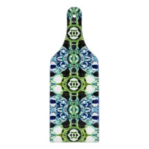 Mischung von Formen in blau und grün klar, metalli