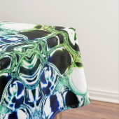 Mischung von Formen in blau und grün klar, metalli Tischdecke (Beispiel)