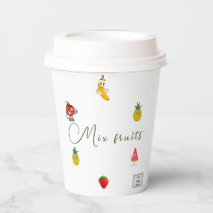 Mischung von Früchten Papiertasse Pappbecher