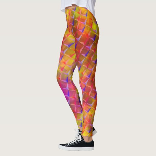 Mischung von Gelb, Rot, Orange, Lila und 3D oder D Leggings (Links)