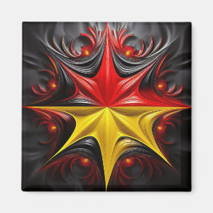 Mischung von Mandelbrot-Fraktal mit deutscher Flag Magnet