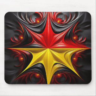 Mischung von Mandelbrot-Fraktal mit deutscher Flag Mousepad