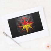 Mischung von Mandelbrot-Fraktal mit deutscher Flag Rechteckiger Aufkleber (Umschlag)