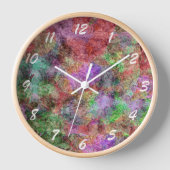 Mischung von Pastellfarben in Wirbel mit Squiggle Uhr (Vorderseite)