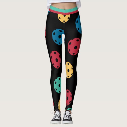 Mischung von Pickleballs 3 (XL-Fliesengröße) Leggings (Vorderseite)