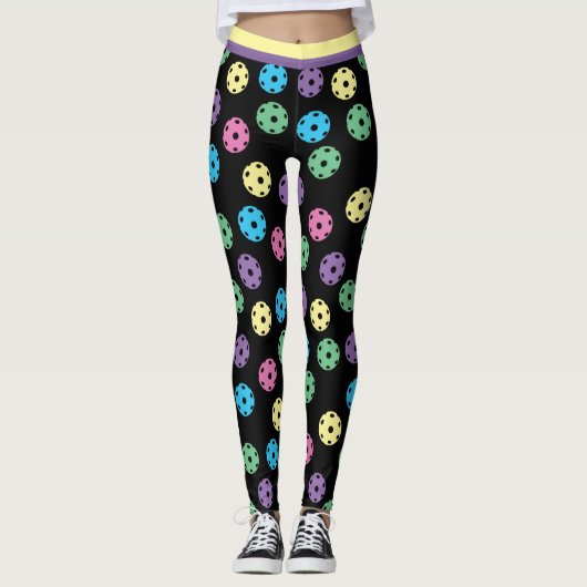 Mischung von Pickleballs 4 (kleine Fliesen) Leggings (Vorderseite)