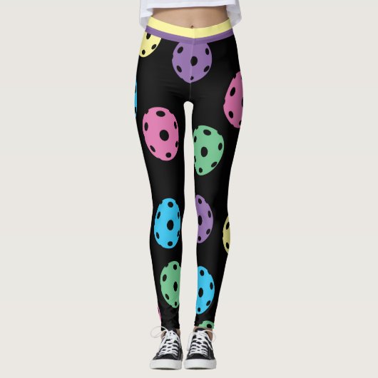 Mischung von Pickleballs 4 (XL-Fliesengröße) Leggings (Vorderseite)