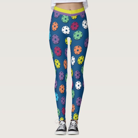 Mischung von Pickleballs 5 (kleine Fliesen) Leggings (Vorderseite)
