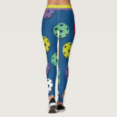 Mischung von Pickleballs 5 (XL Kachelgröße) Leggings (Rückseite)