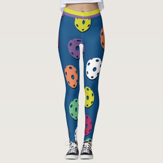 Mischung von Pickleballs 5 (XL Kachelgröße) Leggings (Vorderseite)