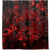 Mischung von roten Blütenblättern und roten Blüten Duschvorhang (Vorderseite)