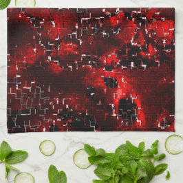 Mischung von roten Blütenblättern und roten Blüten Geschirrtuch