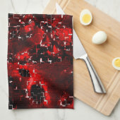 Mischung von roten Blütenblättern und roten Blüten Geschirrtuch (Viertel Falte)