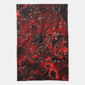 Mischung von roten Blütenblättern und roten Blüten Geschirrtuch (Vertikal)