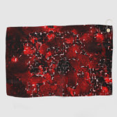 Mischung von roten Blütenblättern und roten Blüten Golfhandtuch (Horizontal)