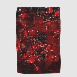 Mischung von roten Blütenblättern und roten Blüten Golfhandtuch