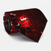 Mischung von roten Blütenblättern und roten Blüten Krawatte (Gerollt)