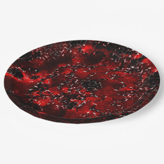 Mischung von roten Blütenblättern und roten Blüten Pappteller