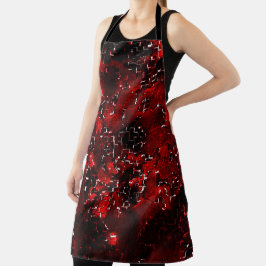 Mischung von roten Blütenblättern und roten Blüten Schürze