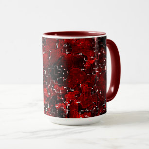 Mischung von roten Blütenblättern und roten Blüten Tasse