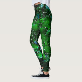 Mischung von schmuckartigen und rustikalen grünen  leggings