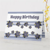 Mischung von Streifen und blauer Blüte Karte (Gelbe Blume)