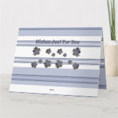 Mischung von Streifen und blauer Blüte Karte (Rückseite)