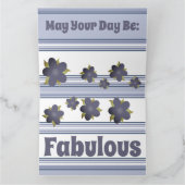 Mischung von Streifen und blauer Blüte Karte (Innenseite)