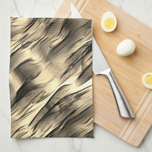 Mischung von undurchsichtigem und farbig-beigem ge geschirrtuch (Viertel Falte)