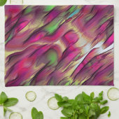 Mischung von undurchsichtigen, farbigen, grünen un geschirrtuch (Gefaltet)