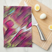 Mischung von undurchsichtigen, farbigen, grünen un geschirrtuch (Viertel Falte)