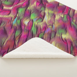 Mischung von undurchsichtigen, farbigen, grünen un sherpadecke