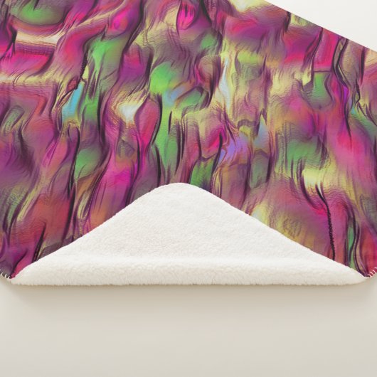 Mischung von undurchsichtigen, farbigen, grünen un sherpadecke (3/4)