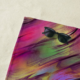 Mischung von undurchsichtigen, farbigen, grünen un strandtuch