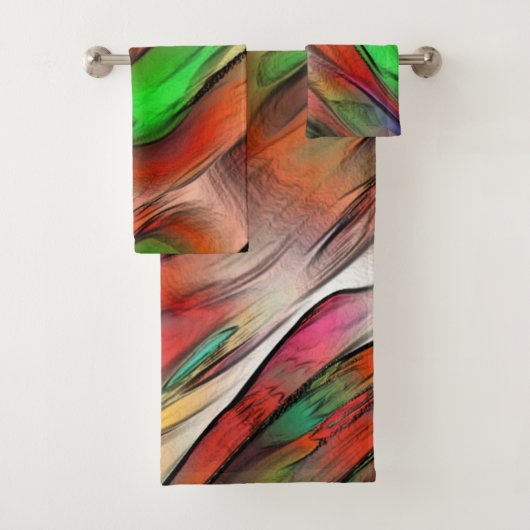 Mischung von undurchsichtigen und farbigen Flecken Badhandtuch Set (Insitu)