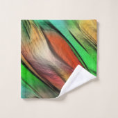 Mischung von undurchsichtigen und farbigen Flecken Badhandtuch Set (Waschlappen)