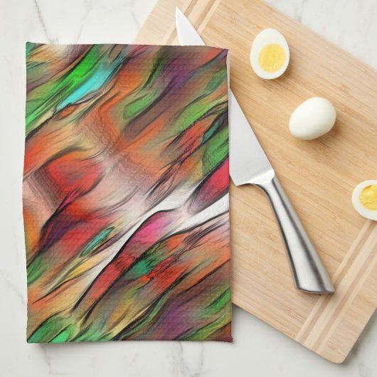 Mischung von undurchsichtigen und farbigen Flecken Geschirrtuch (Viertel Falte)