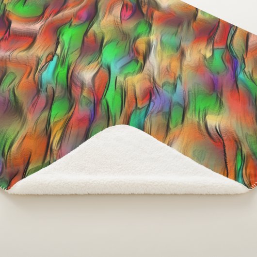 Mischung von undurchsichtigen und farbigen Flecken Sherpadecke (3/4)