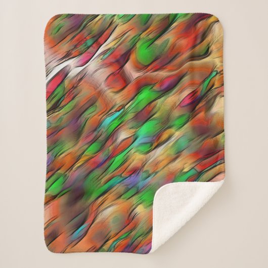 Mischung von undurchsichtigen und farbigen Flecken Sherpadecke (Vorderseite)