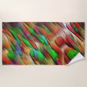 Mischung von undurchsichtigen und farbigen Flecken Strandtuch (Vorderseite)