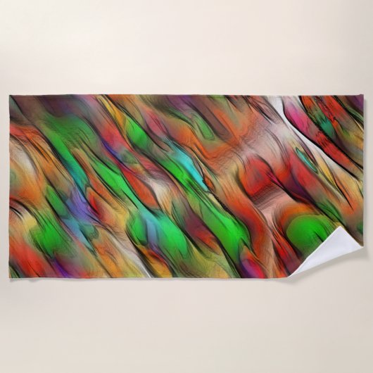 Mischung von undurchsichtigen und farbigen Flecken Strandtuch (Vorderseite)