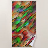 Mischung von undurchsichtigen und farbigen Flecken Strandtuch (Vorderseite)