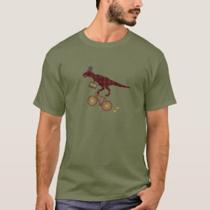 Mischungs-Band-Dinosaurier-radfahrenspitze T-Shirt