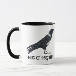Mischvous Crow und Ring-Tasse Tasse